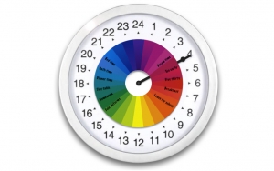 24 hour clock with customisable labels